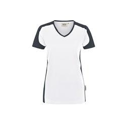 HAKRO Damen V-Shirt Contrast Mikralinar®