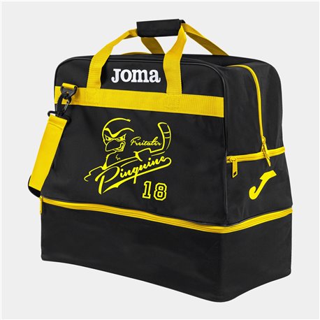Freitaler Pinguine  Sporttasche L mit Bodenfach schwarz/gelb