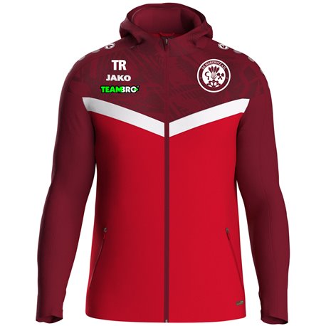 SG Wurgwitz Herren Kapuzenjacke rot/weinrot