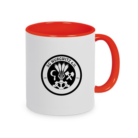 SG Wurgwitz  Tasse weiss/rot